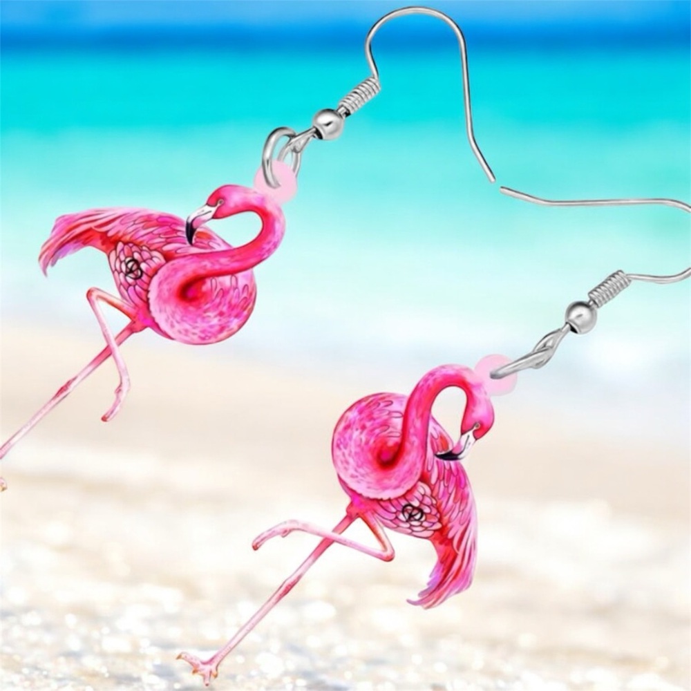 Flamingo Key West Beach Earrings